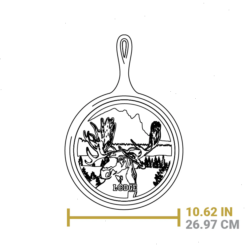 Wildlife Series™ 10.5 Inch Cast Iron Moose Griddle - View 6
