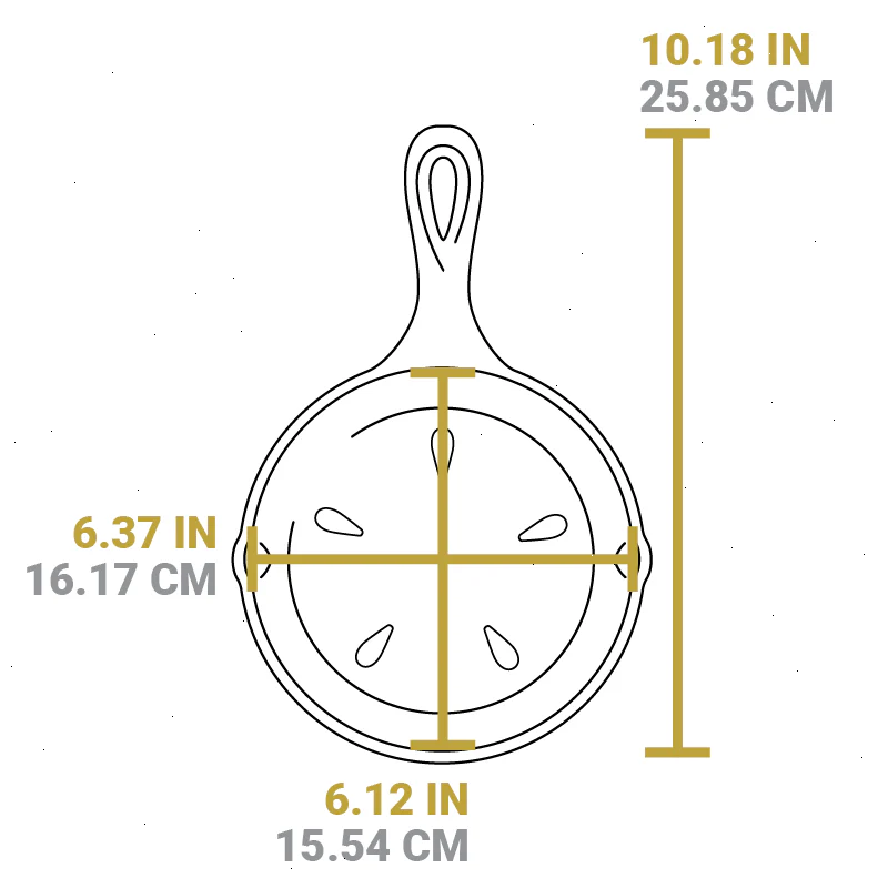 6.5 Inch Seasoned Cast Iron Smoker Skillet - View 6