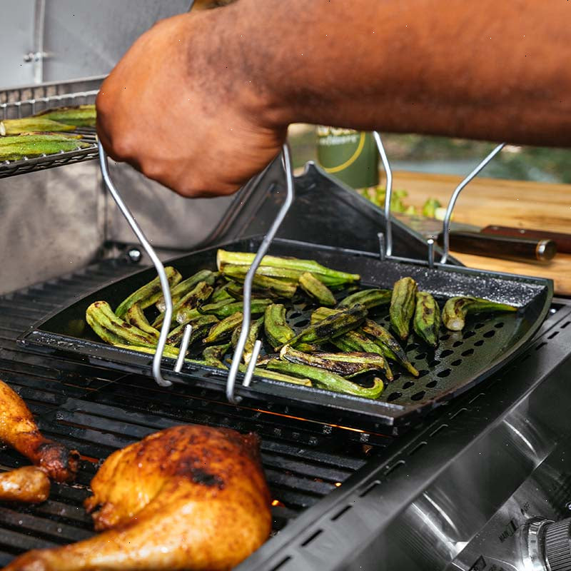 15 x 12 Inch Seasoned Cast Iron Grill Topper - View 5