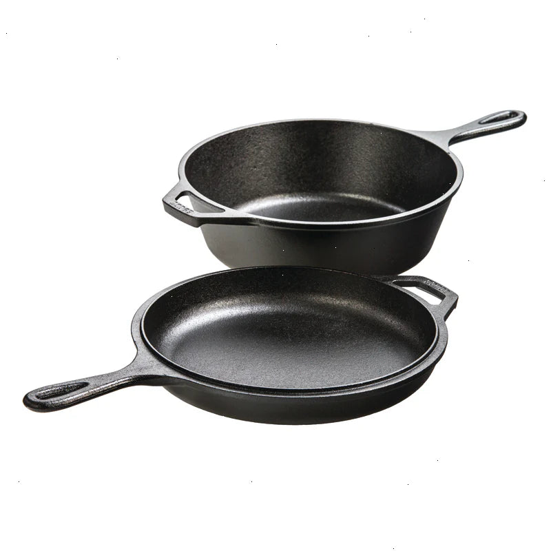 Yellowstone™ 3.2 Quart Seasoned Cast Iron Bucking Bronco Combo Cooker - View 3