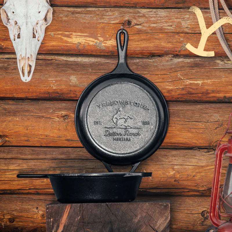 Yellowstone™ 3.2 Quart Seasoned Cast Iron Bucking Bronco Combo Cooker - View 4