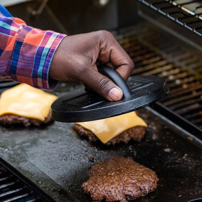 6.25 Inch Seasoned Cast Iron Burger Press - View 4