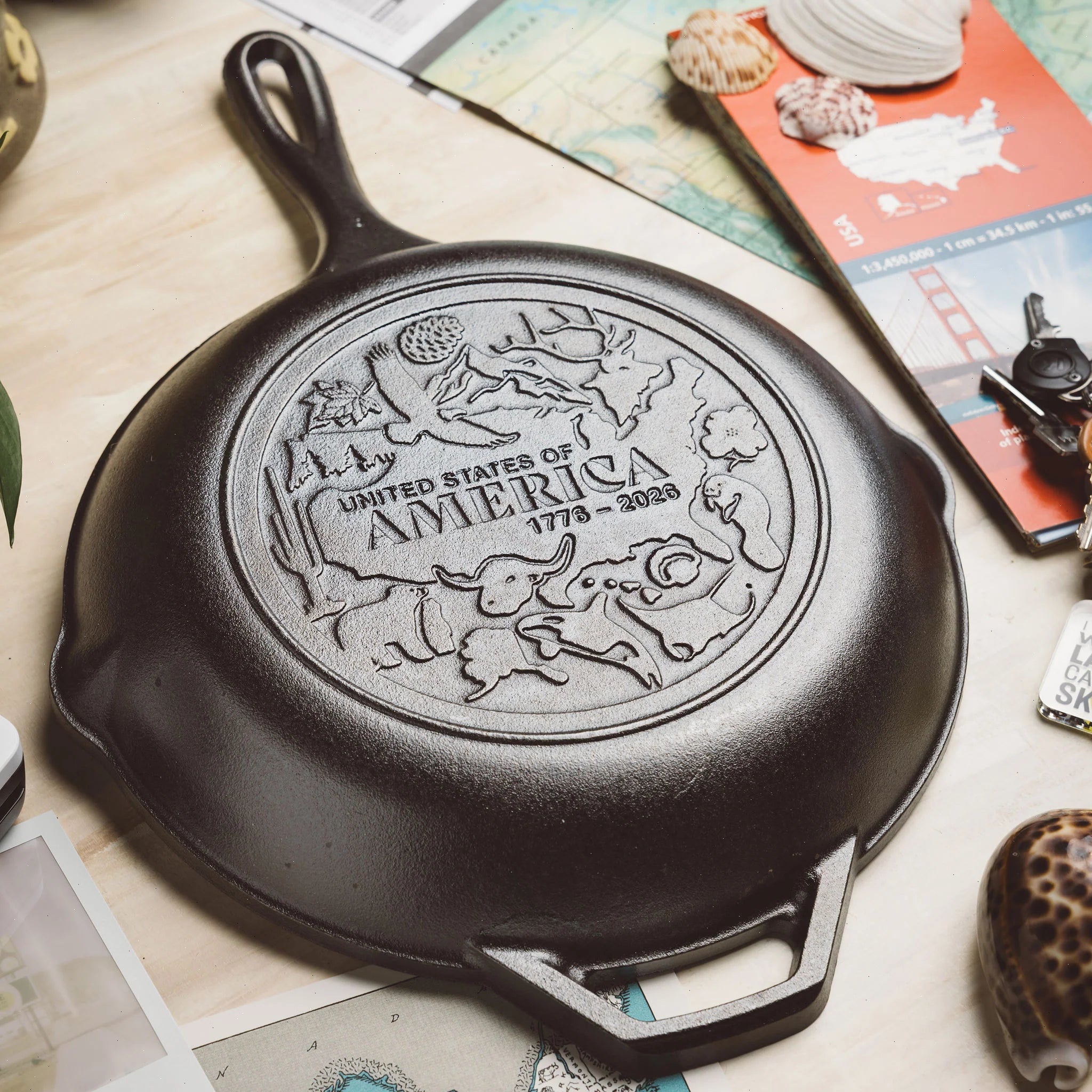 Lodge Chef Collection 10 Inch Seasoned Cast Iron Skillet, USA Frontier - View 3