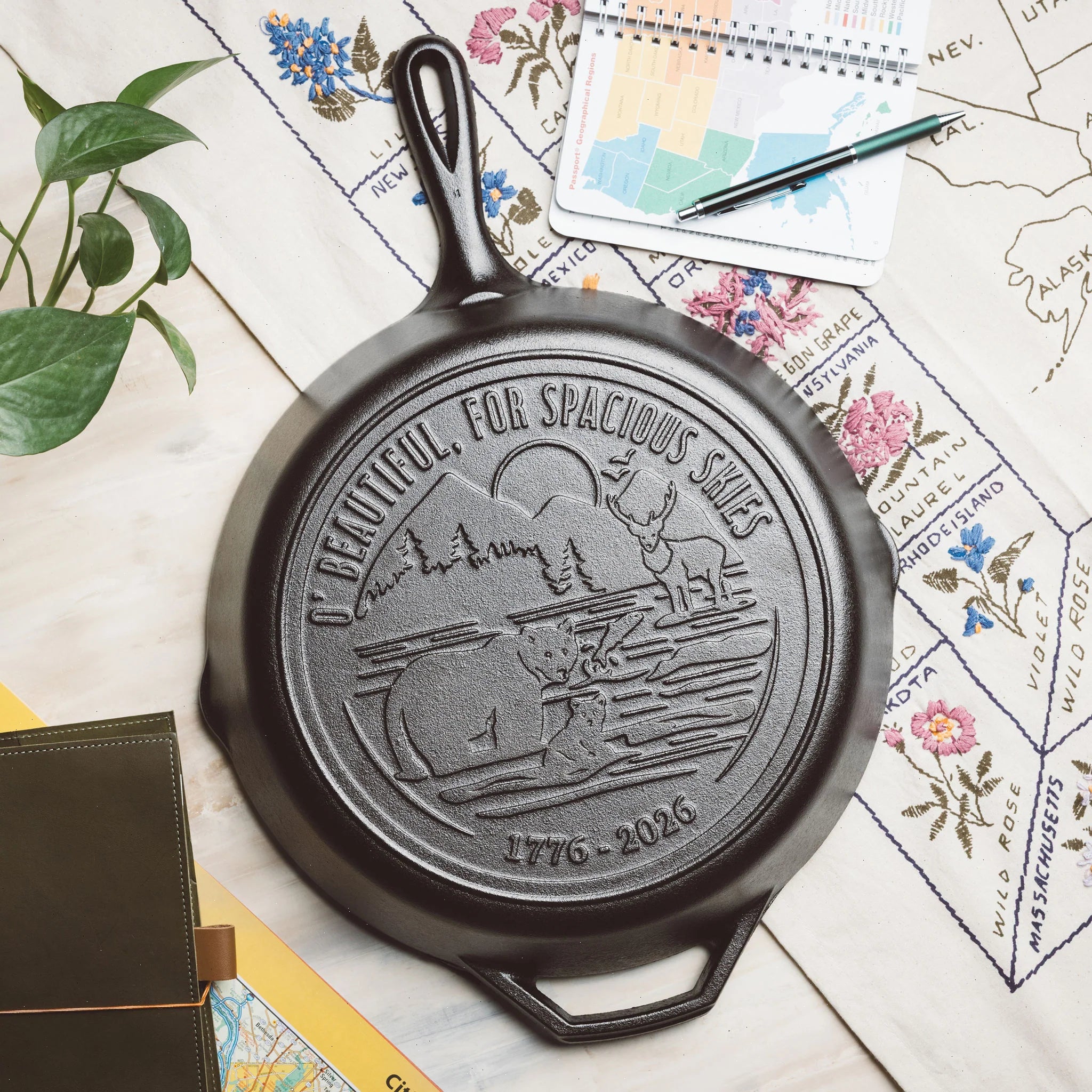 Lodge 12 Inch Seasoned Cast Iron Skillet, Spacious Skies - View 2