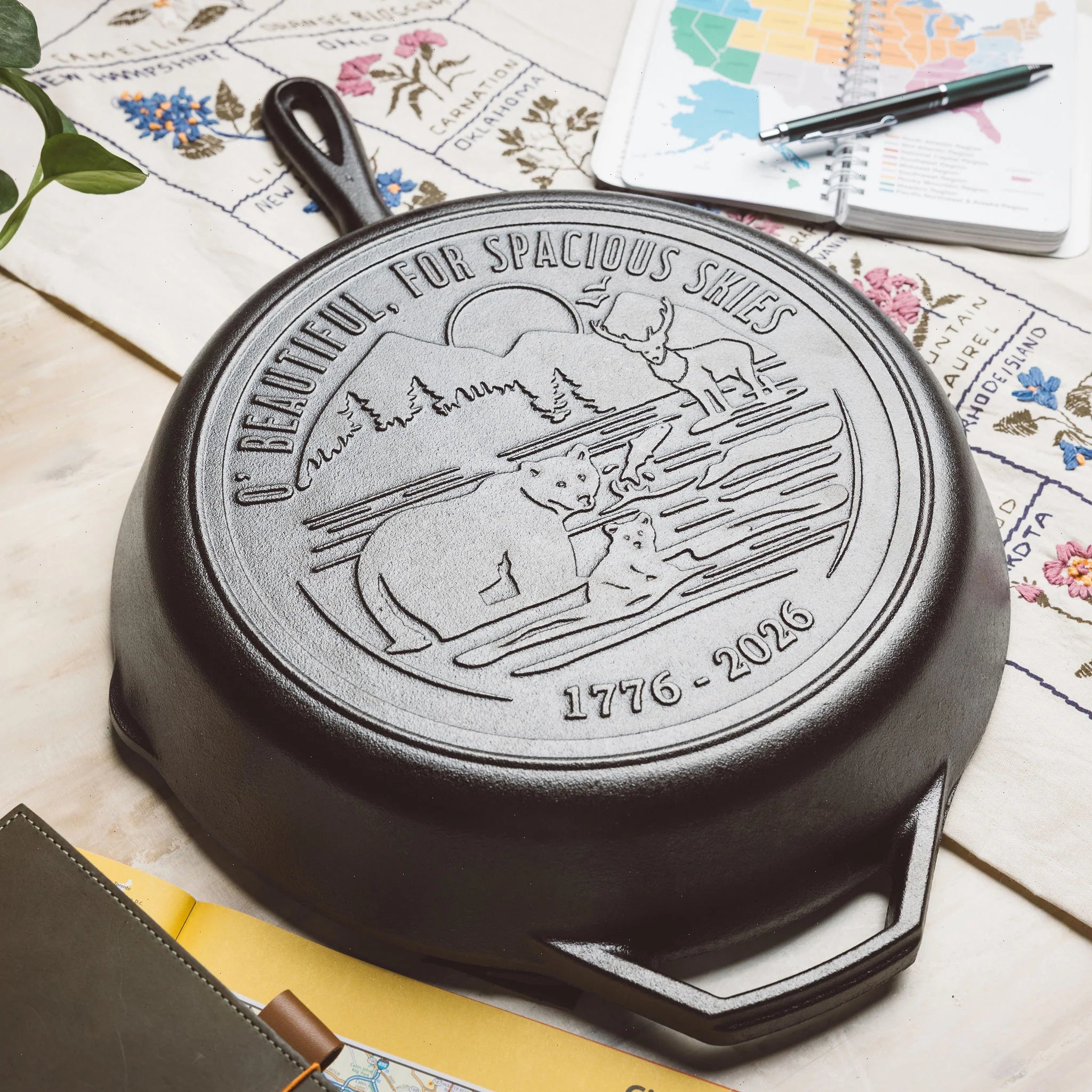 Lodge 12 Inch Seasoned Cast Iron Skillet, Spacious Skies - View 3