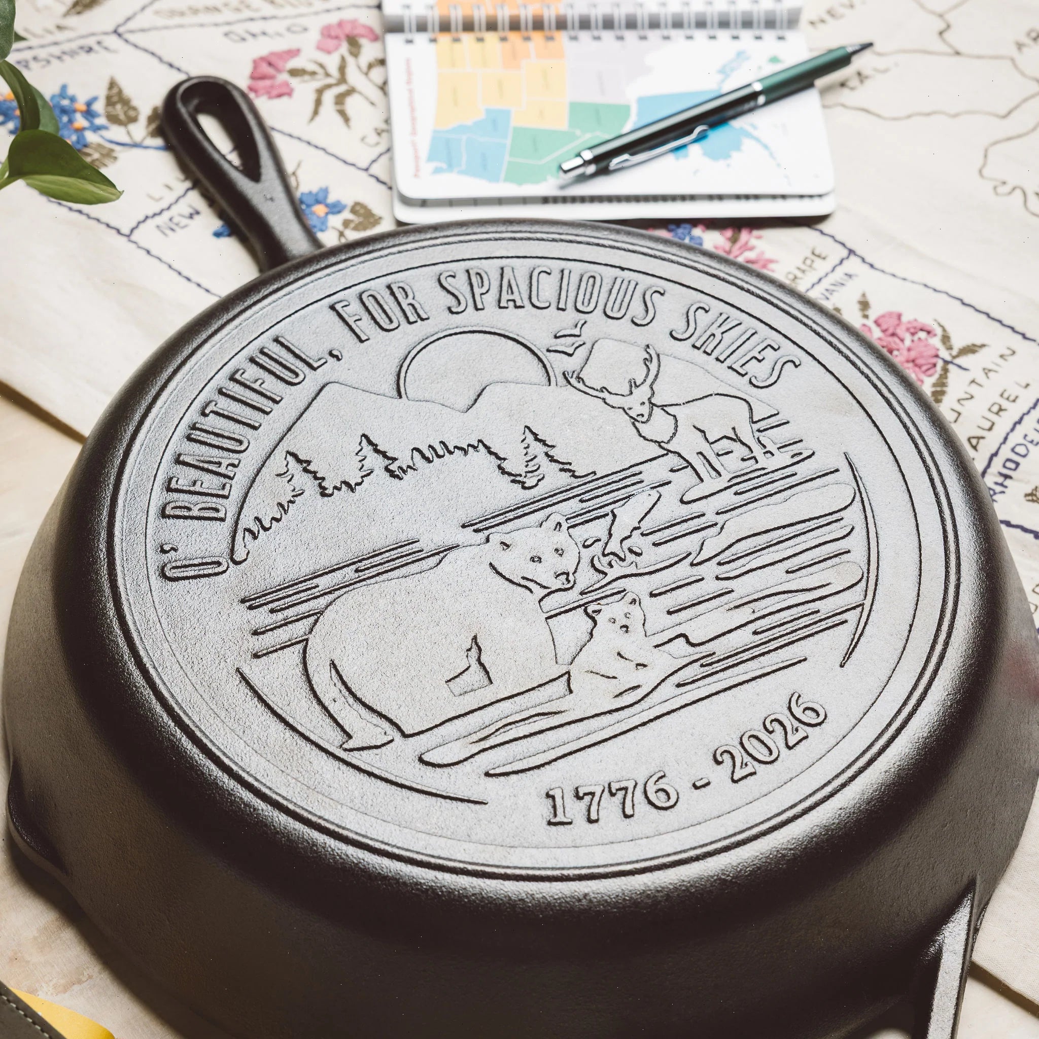Lodge 12 Inch Seasoned Cast Iron Skillet, Spacious Skies - View 4