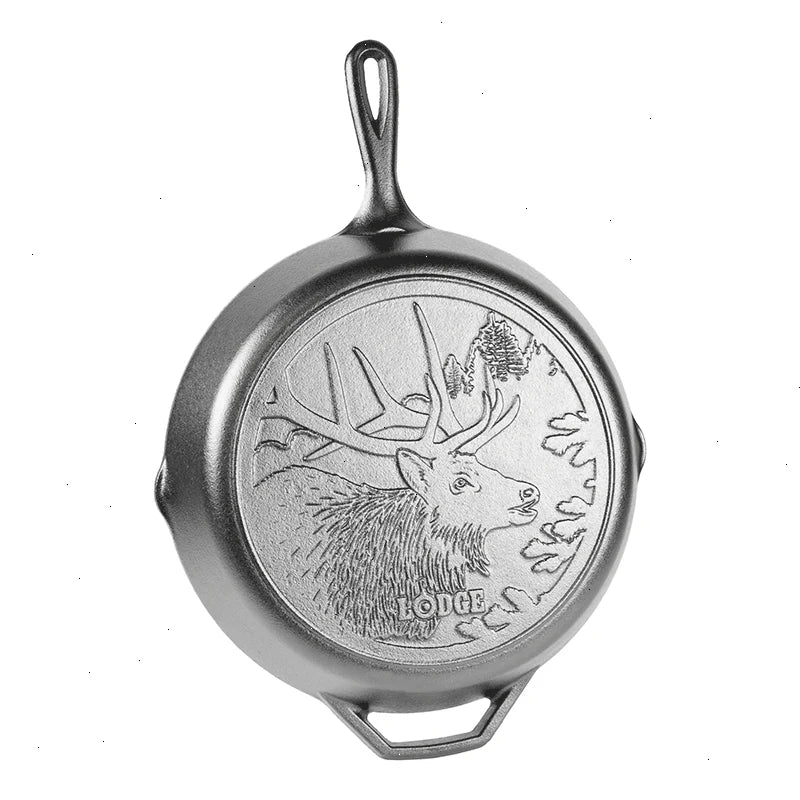 Wildlife Series™ 12 Inch Cast Iron Elk Skillet - View 2