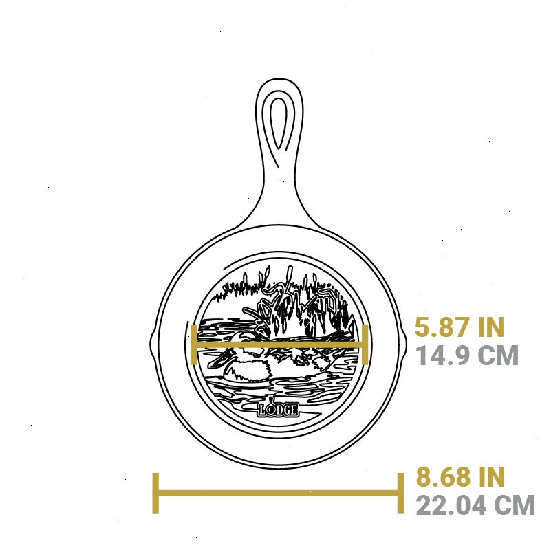 Wildlife Series™ 8 Inch Cast Iron Duck Skillet - View 6