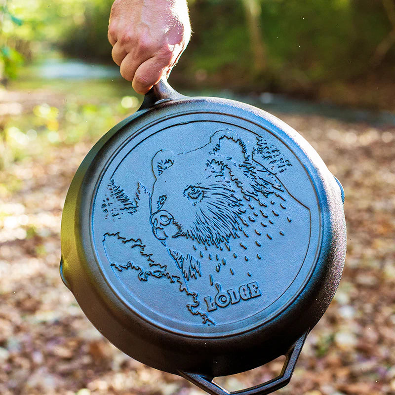Wildlife Series™ 12 Inch Cast Iron Bear Skillet - View 3