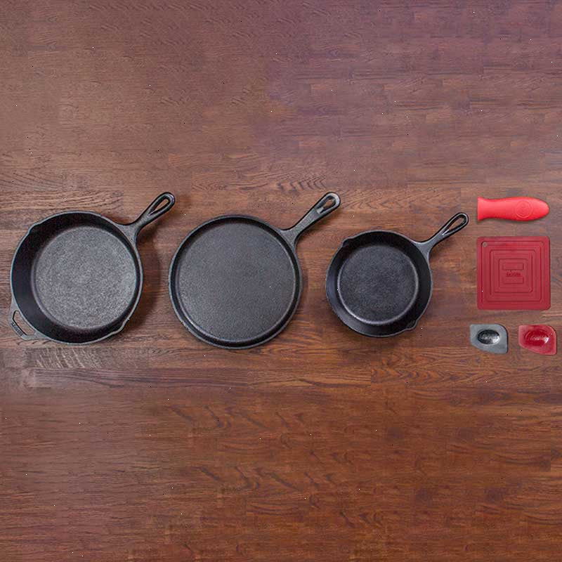 Essential Seasoned Cast Iron Skillet Set - View 2