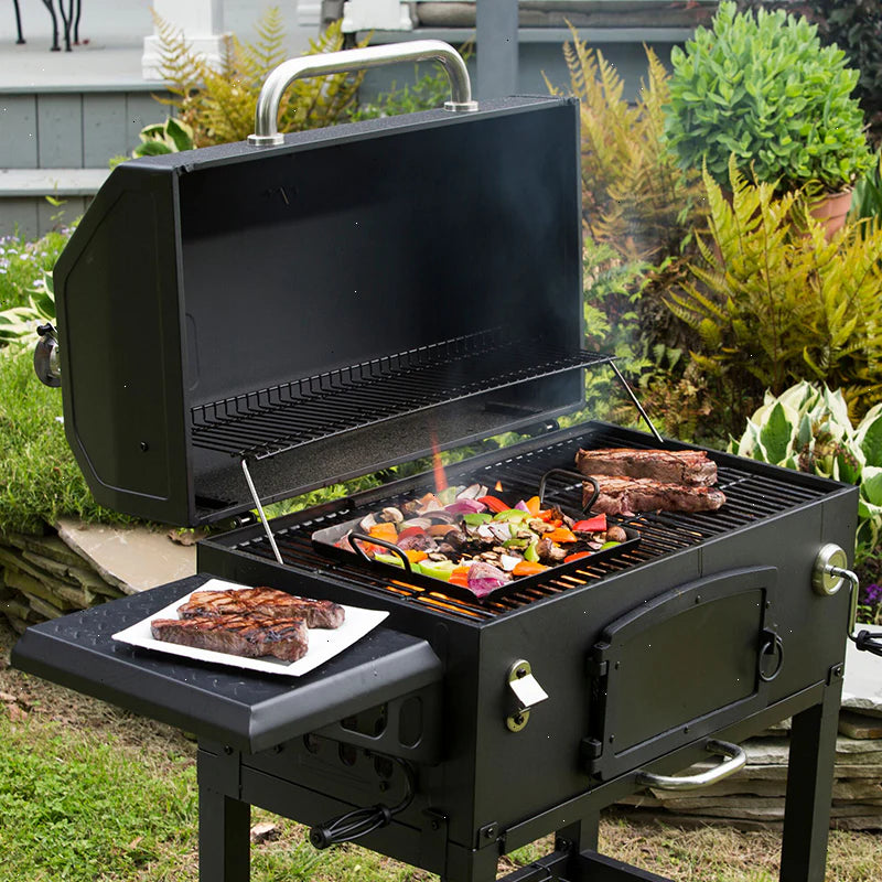 13 x 12 Inch Seasoned Carbon Steel Grilling Basket - View 2