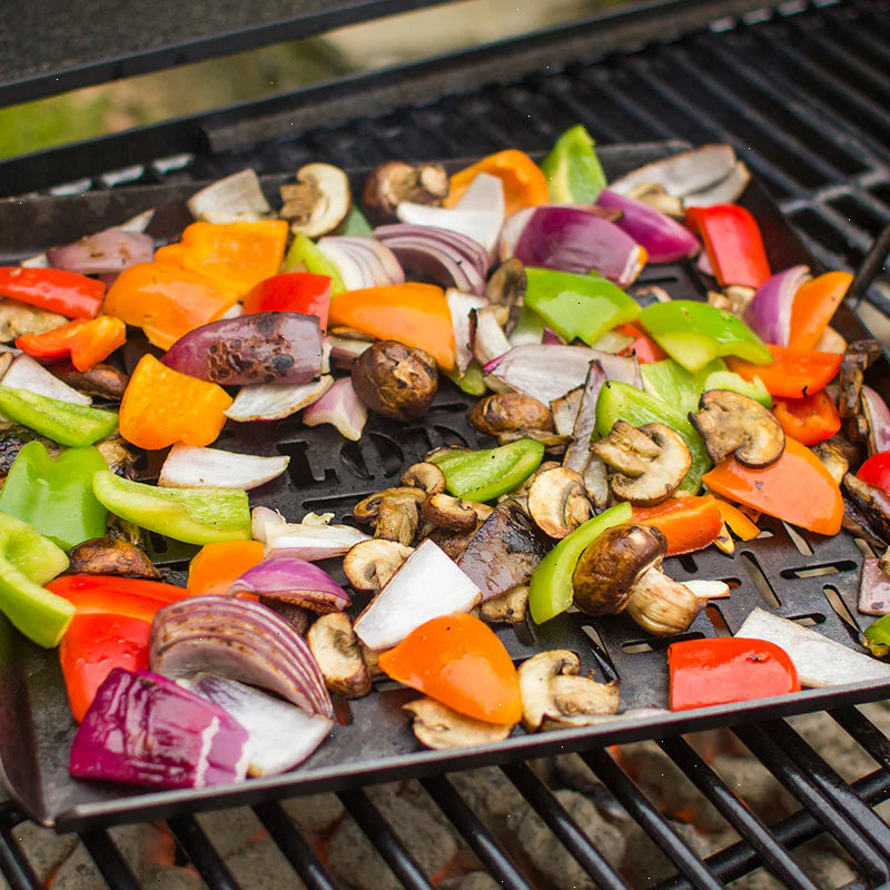 13 x 12 Inch Seasoned Carbon Steel Grilling Basket - View 3