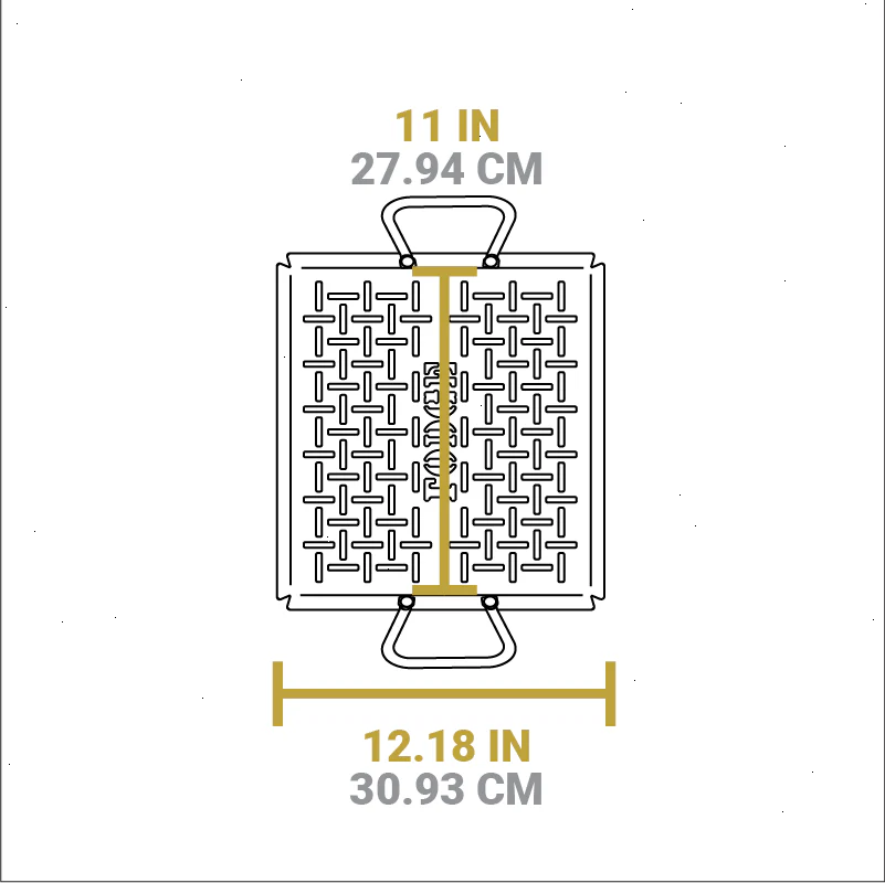 13 x 12 Inch Seasoned Carbon Steel Grilling Basket - View 6
