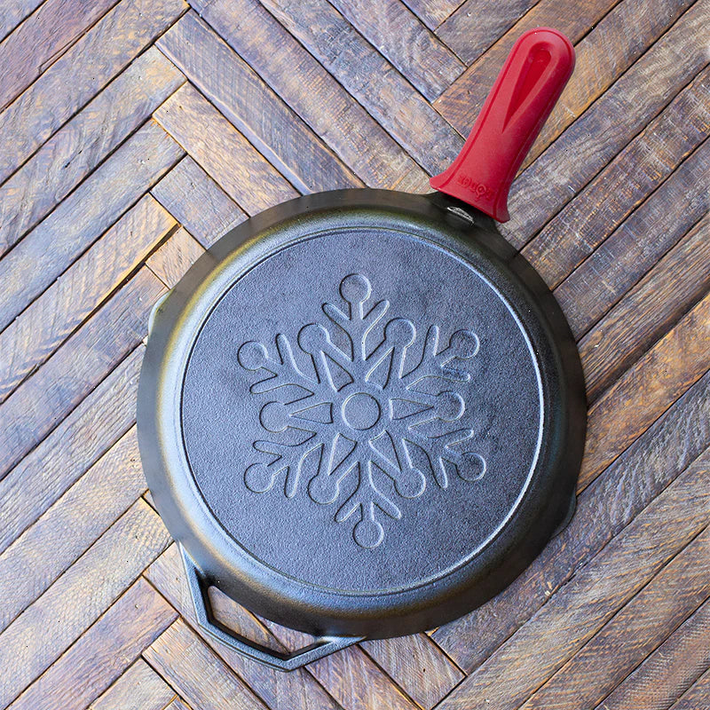 Snowflake Skillet With Red Deluxe Handle Holder - View 5
